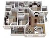 Three Bedroom 1125 Square Feet